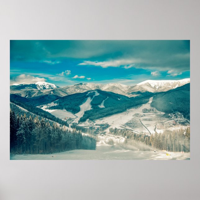 Affiche Carpathian mountains nature vacation mountainbeaut (Devant)