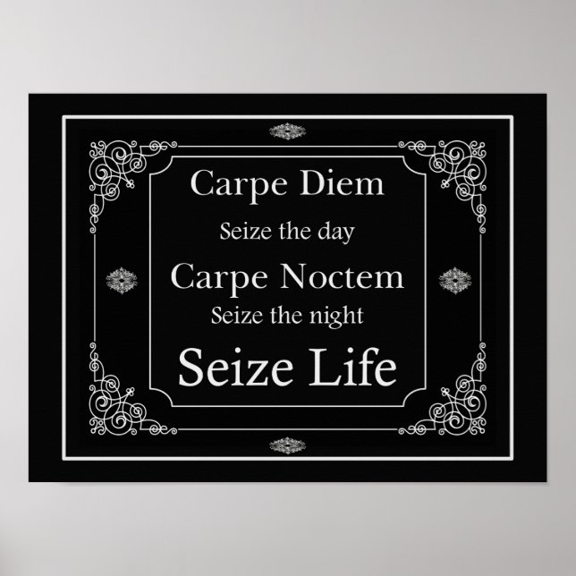 Affiche Carpe Diem et Seize Life (Devant)