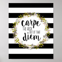 Carpe Diem Funny Inspiration Citation Art Imprimer