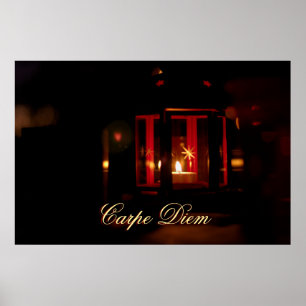 Affiche Carpe Diem personnalisable avec lumière brillante