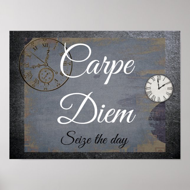 Affiche Carpe Diem **Saisir la journée - imprimer (Devant)