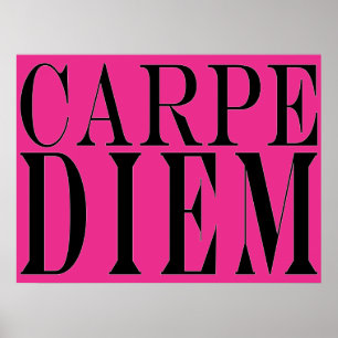 Affiche Carpe Diem Saisir le jour Latin Citer le bonheur