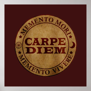 Affiche Carpe diem Saisir le jour Memento mori
