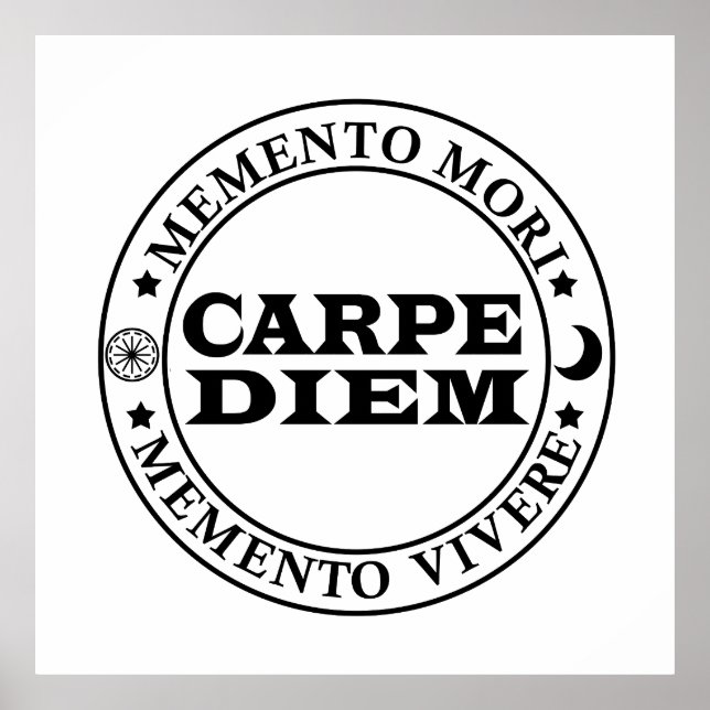 Affiche Carpe diem Saisir le jour Mmenro mori (Devant)