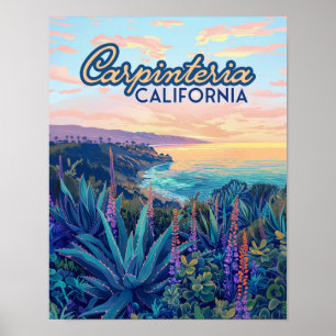 Affiche Carpinteria Californie Père Noël Barbara Ventura B