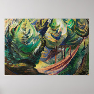 Affiche Carr - Chemin Parmi Les Pins 1930