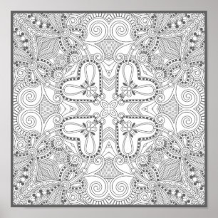 Affiche Carré 2 de griffonnage