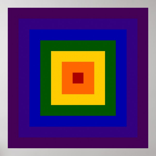 Affiche Carré arc-en-ciel (Devant)