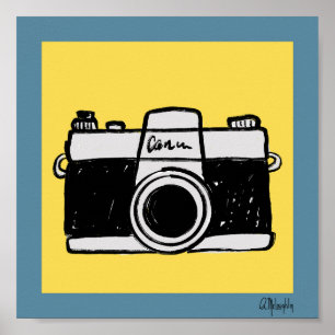 Affiche carré d'affiche d'art 8x8