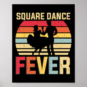 Affiche Carré Dance Fever Cowboy Country Music Carré Dan