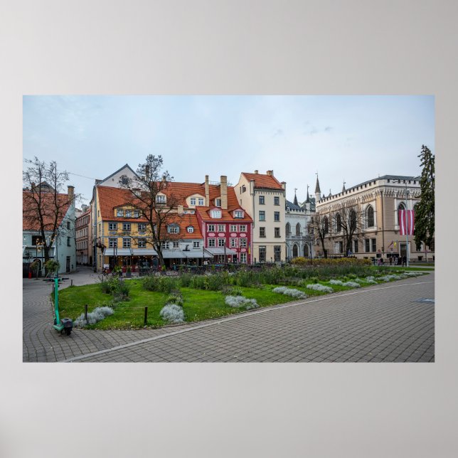 Affiche Carré de Livu à Riga, Lettonie (Devant)