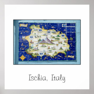 Affiche carré d'Ischia, Italie