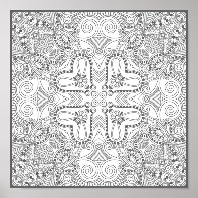 Affiche Carré Doodle 2 (Devant)