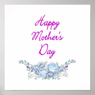 Affiche carré du jour de la mère heureuse