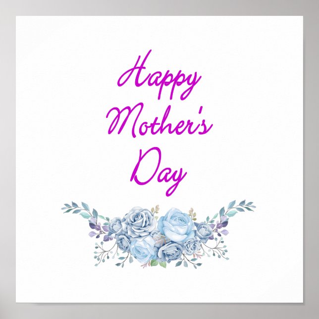 Affiche carré du jour de la mère heureuse (Devant)