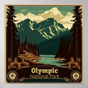 Affiche Carré du Parc National Olympique Vintage