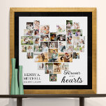 Affiche Carré funéraire en forme de coeur 36 Photo Collage<br><div class="desc">Grand Coeur Formé Photo Collage Affiche de service funéraire que vous pouvez également afficher à la veillée ou à la célébration de la commémoration de la vie. Le modèle photo est configuré pour que vous puissiez ajouter vos images qui sont affichées en formats paysage, portrait et carré pour afficher automatiquement...</div>