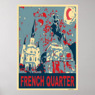 Affiche Carré Jackson en bleu