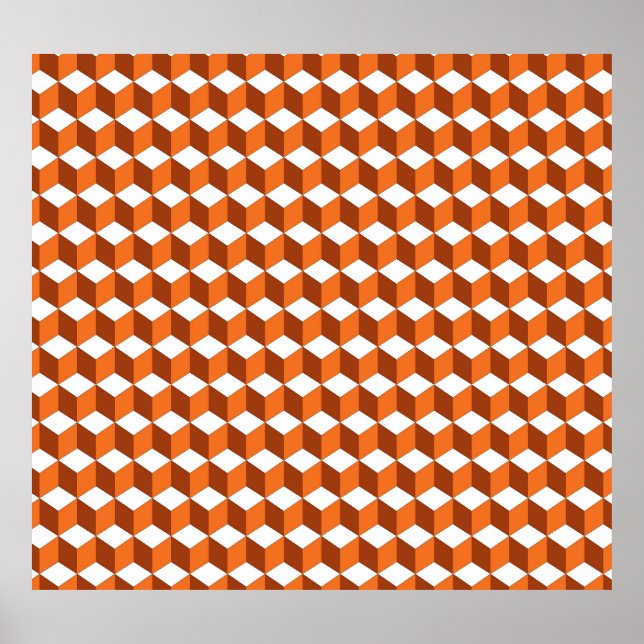 Affiche Carré orange : Arrière - plan Vintage Abstrait (Devant)