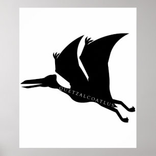 Affiche Carré préhistorique Quetzalcoatlus Pterosaur