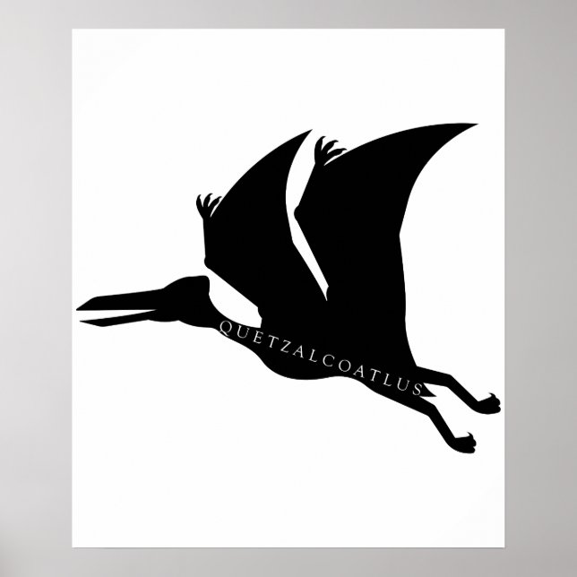 Affiche Carré préhistorique Quetzalcoatlus Pterosaur (Devant)