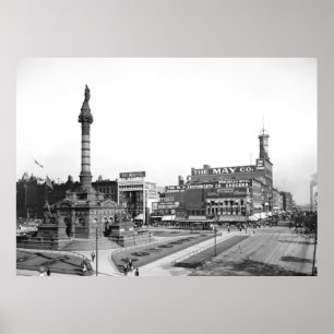 Affiche Carré public, Cleveland, 1900