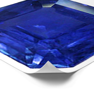 Affiche Carré Sapphire Gemstone Blue