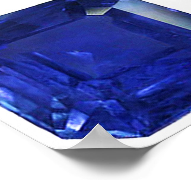 Affiche Carré Sapphire Gemstone Blue (Coin)