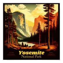 Carré viintage du parc national Yosemite