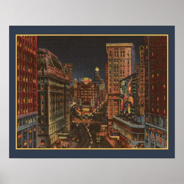 Affiche Carré vintage Times (Devant)