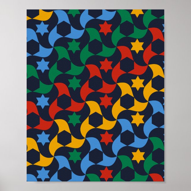 Affiche Carreaux andalous 12 (Palais de l'Alhambra, Grenad (Devant)