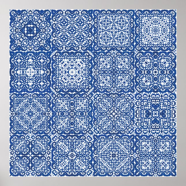 Affiche Carreaux en azulejos décoratifs en céramique. de c (Devant)
