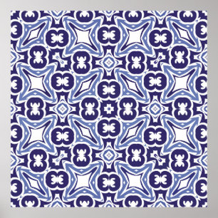 Affiche Carreaux en azulejos décoratifs en céramique. util