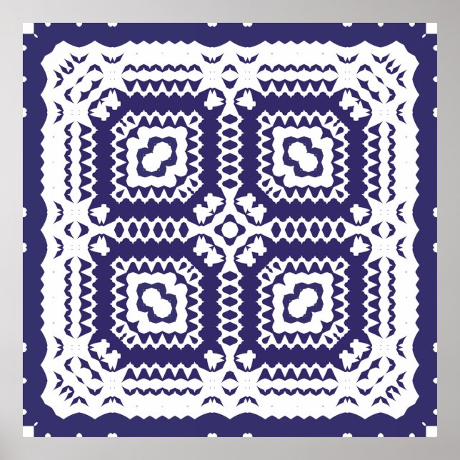 Affiche Carreaux en azulejos décoratifs en céramique. util (Devant)