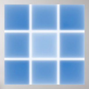 Affiche Carreaux en grille de couleur bleu doux