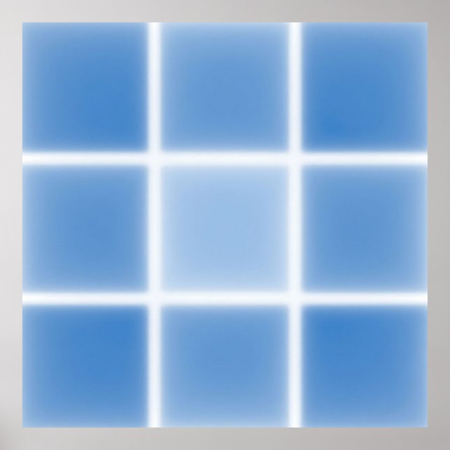 Affiche Carreaux en grille de couleur bleu doux (Devant)