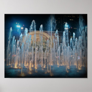 Affiche carrée de peinture murale de traînée de