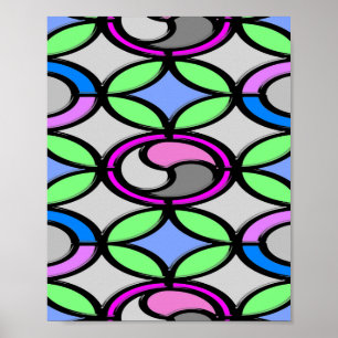 Affiche Carrelage couleur verre