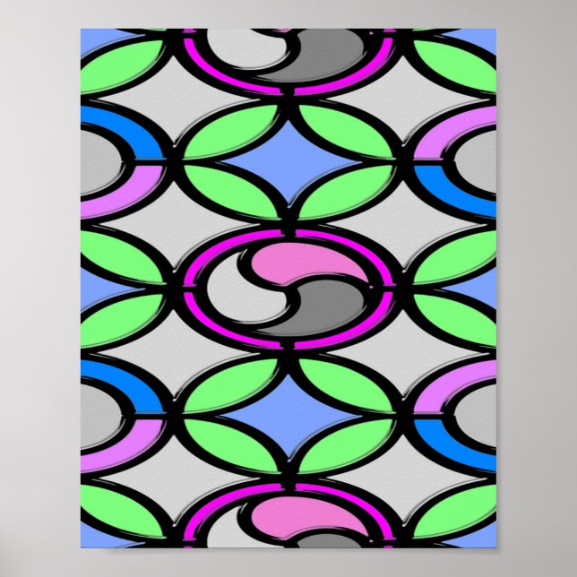 Affiche Carrelage couleur verre (Devant)
