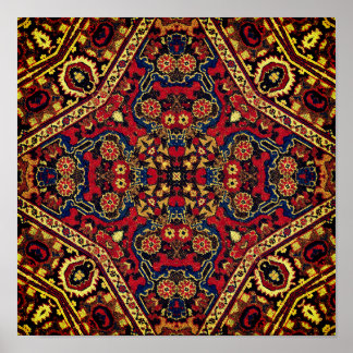 Affiche Carrelage du musée Perse ou Oriental Carpet Détail