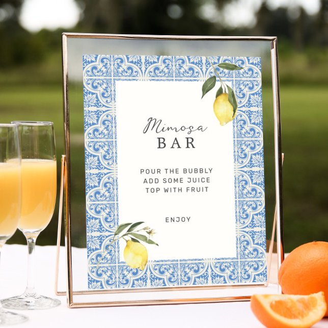 Affiche Carrelage méditerranéen Amalfi Capri Mimosa Bar (Créateur téléchargé)