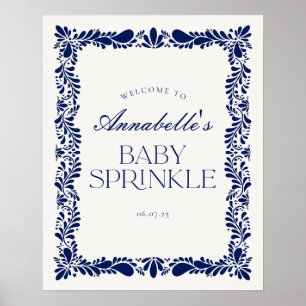 Affiche Carrelage Talavera bleu Fiesta Baby Sprinke Bienve