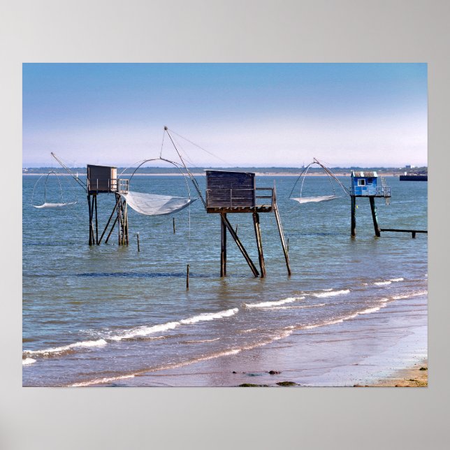 Affiche Carrelets de pêche à Saint-Michel-Chef-Chef (Devant)