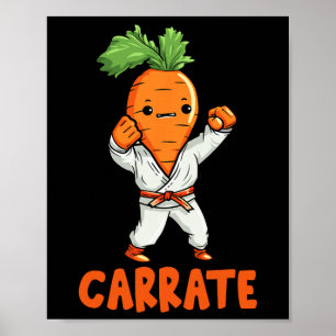 Affiche Carrer Carotte Carotte Arts Martiaux Karate Légume