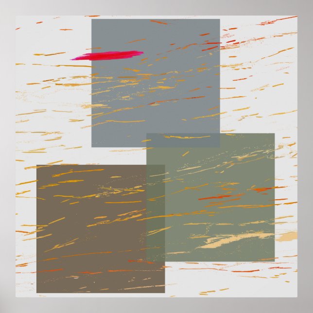 Affiche Carrés en flux (Devant)