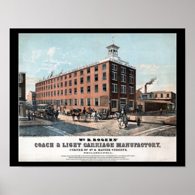 Affiche Carriage Factory Philadelphia PA Imprimer (Devant)