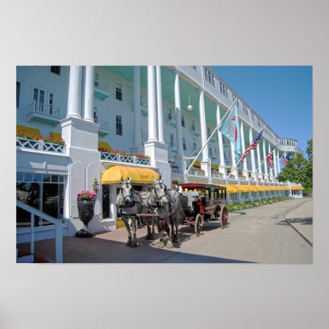 Affiche Carriage, Grand Hôtel, Île Mackinac (Devant)