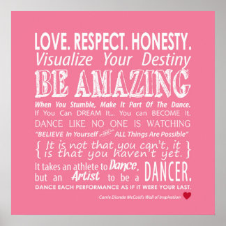 Affiche Carrie's Wall of Inspirational Dance Citations - r