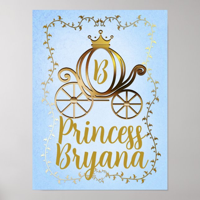 Affiche Carrosse en or de la princesse Histoire bleue Pers (Devant)