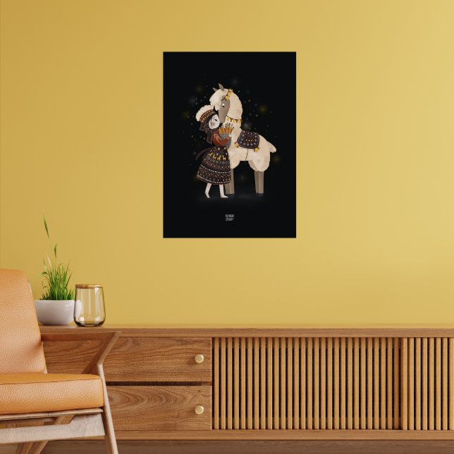 Affiche CARROT LAMA par Alexandra Dikaia (Salon 2)